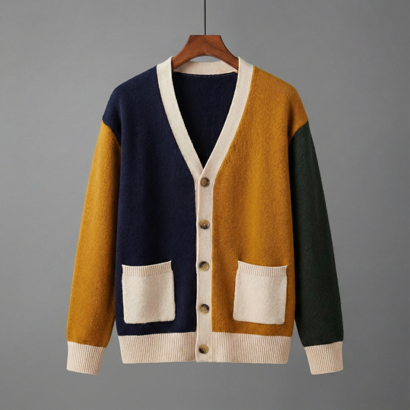 Bronex | Cardigan Contrast Trim Knit