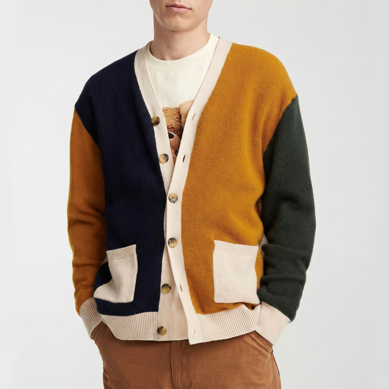 Bronex | Cardigan Contrast Trim Knit