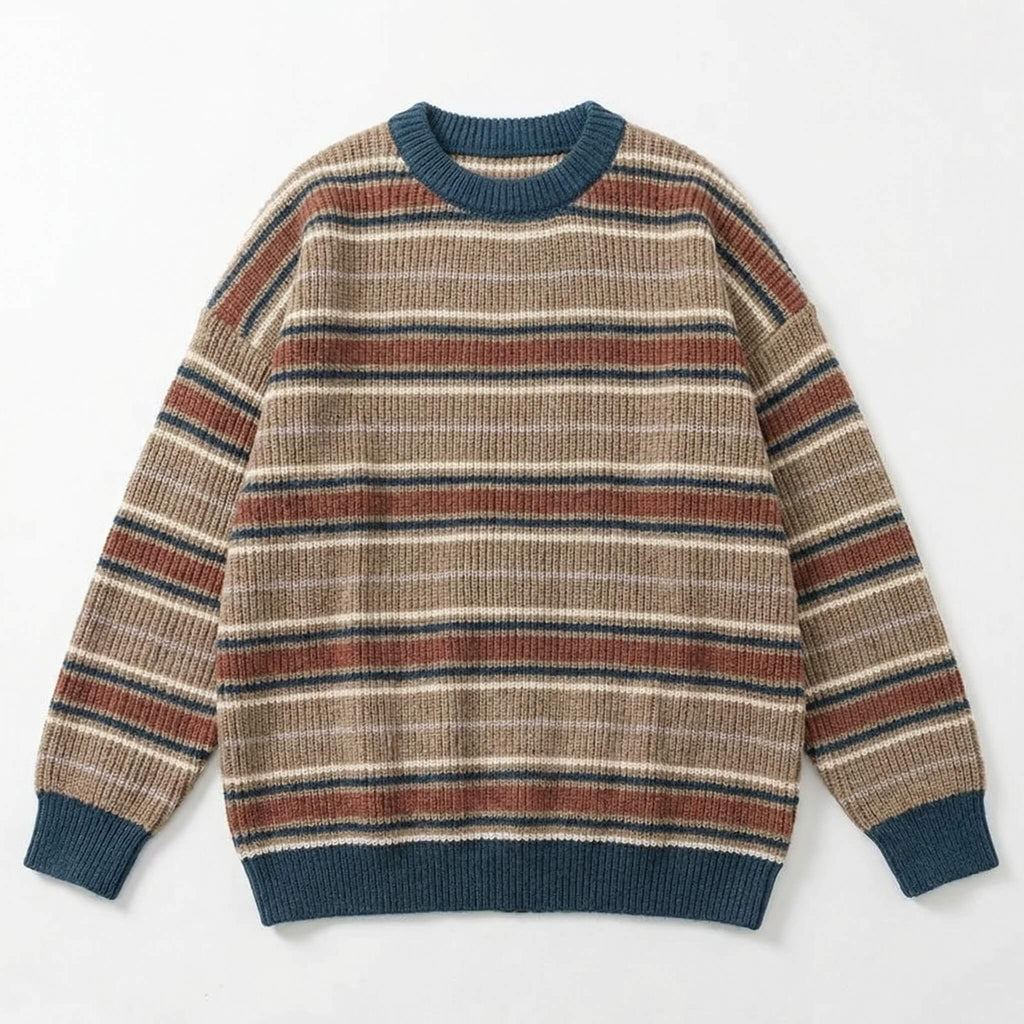 Cernex | Crewneck Sweater Ribbed Knit Drop Shoulder