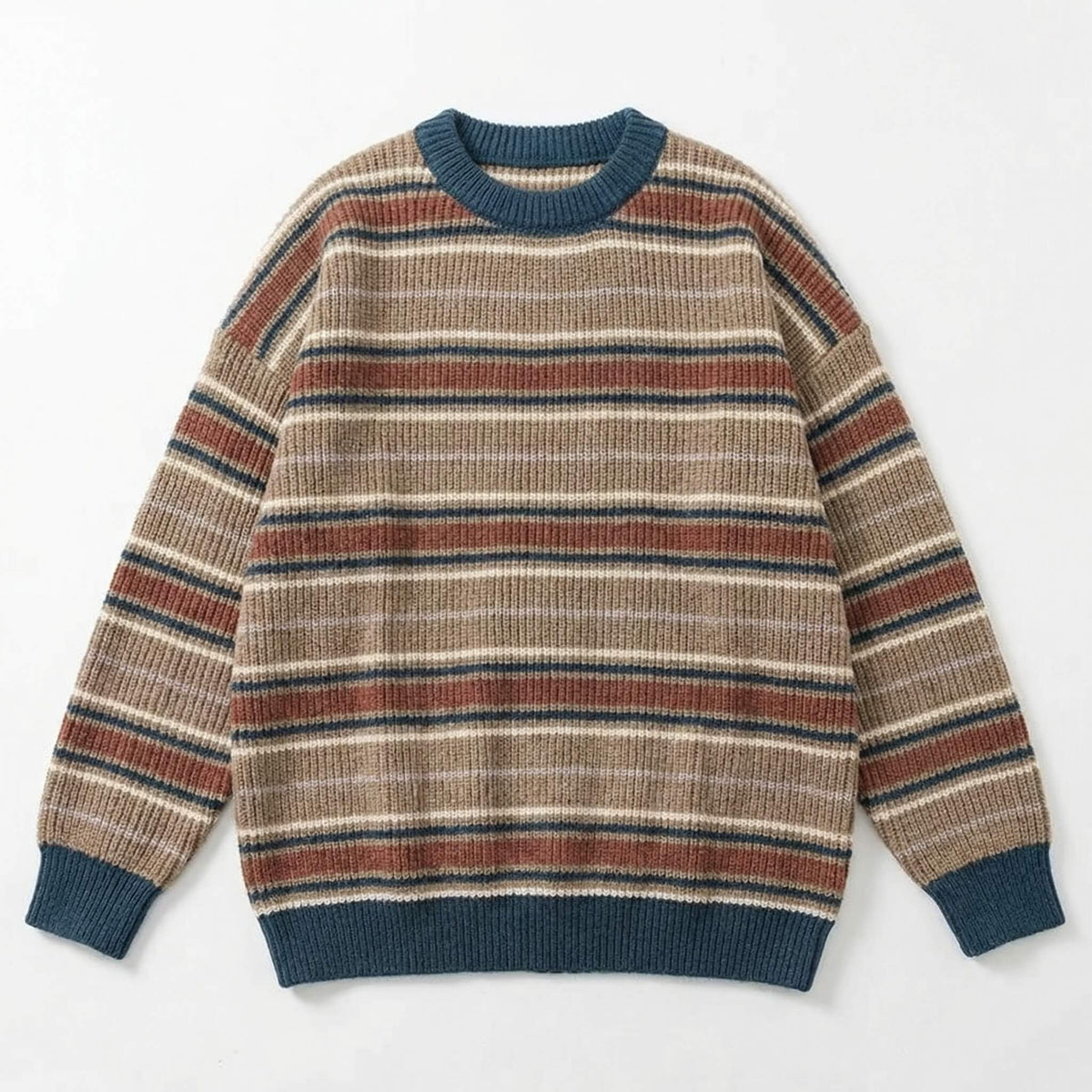 Cernex | Crewneck Sweater Ribbed Knit Drop Shoulder