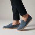 Suede Slip-On Espadrille Jute Rope Sole Blanket Stitch – Kelso