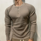 Henley Waffle Knit Heavyweight Slim-Fit Shirt – Malron