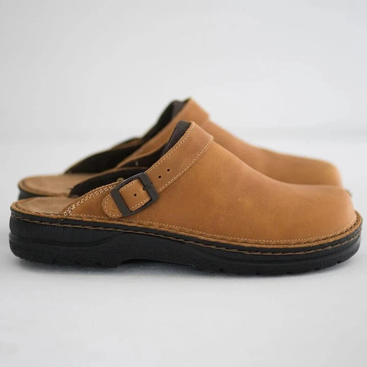 Leather Slip-On Clogs Orthopedic Insole Wide Fit – Marcon