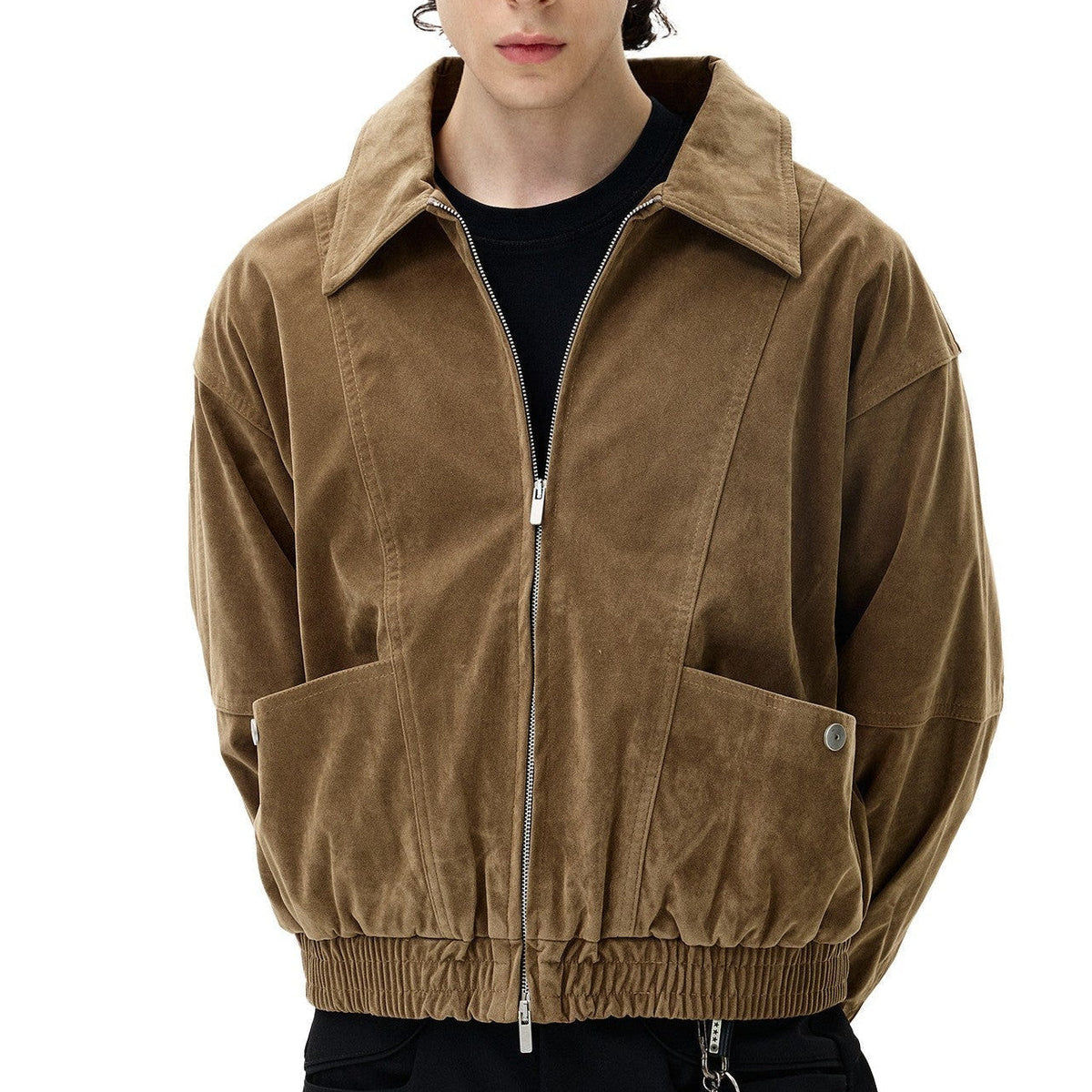 Chelron | Suede Aviator Jacket Full Zip
