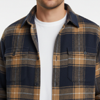 Cotton Flannel Shirt Brushed Texture Button-Down – Farro