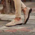 Suede Horsebit Loafer Almond Toe Slip-On – Torval