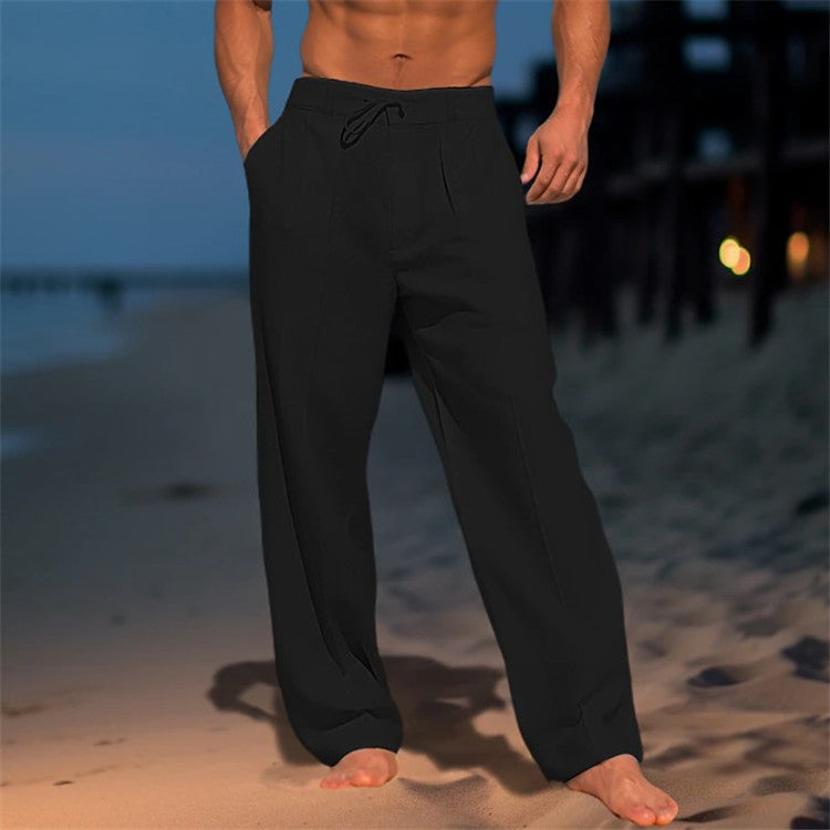 Relaxed Fit Drawstring Beach Pants – Peak