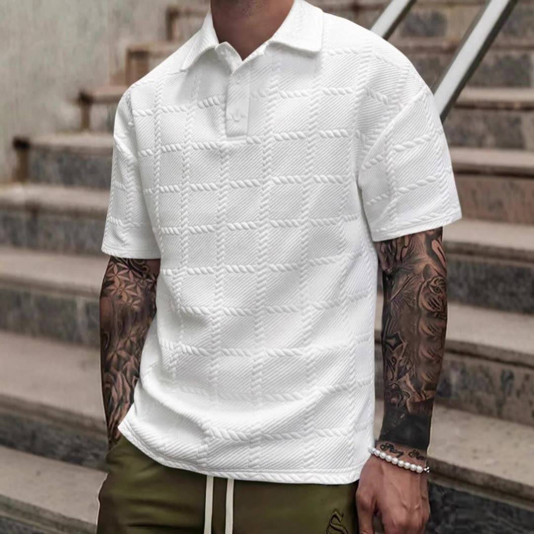 Polo Shirt Textured Knit Tailored Fit – Fendar