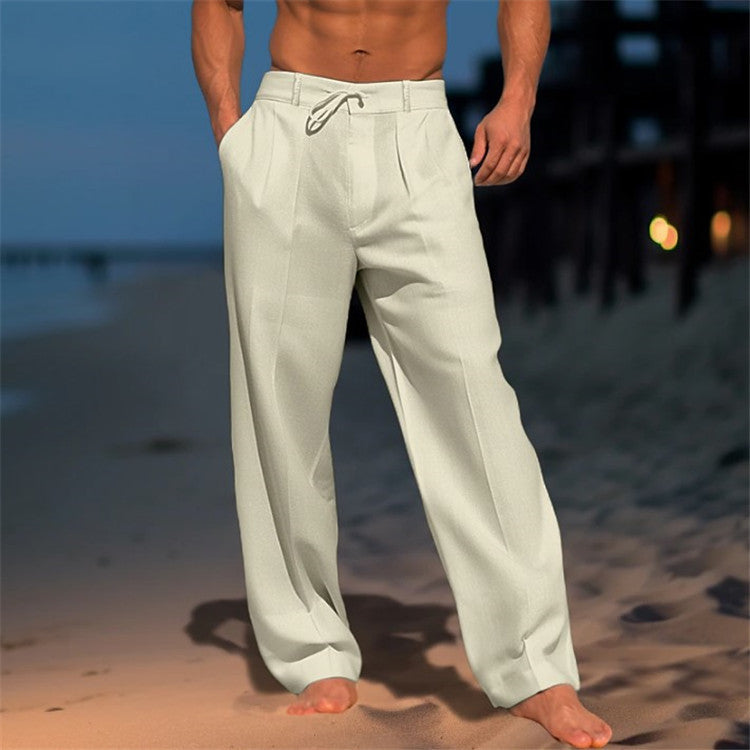 Relaxed Fit Drawstring Beach Pants – Peak