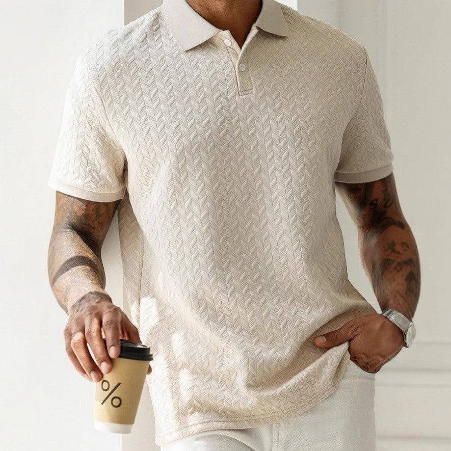 Polo Shirt Textured Knit Tailored Fit – Fendar