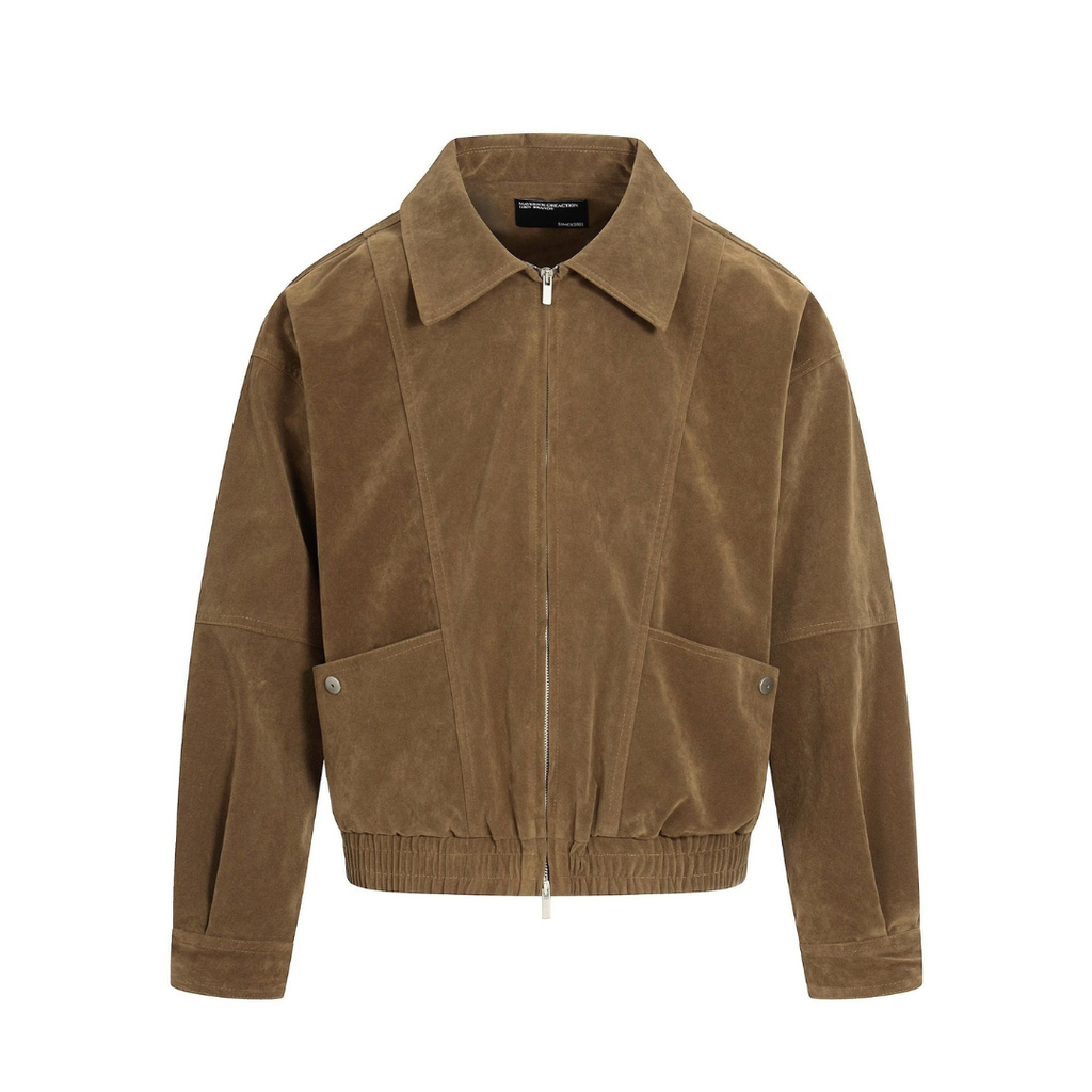 Chelron | Suede Aviator Jacket Full Zip