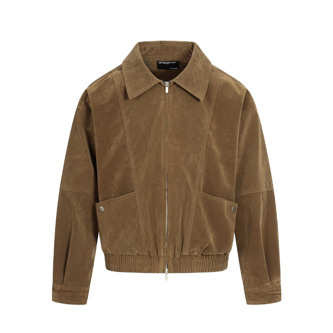 Chelron | Suede Aviator Jacket Full Zip