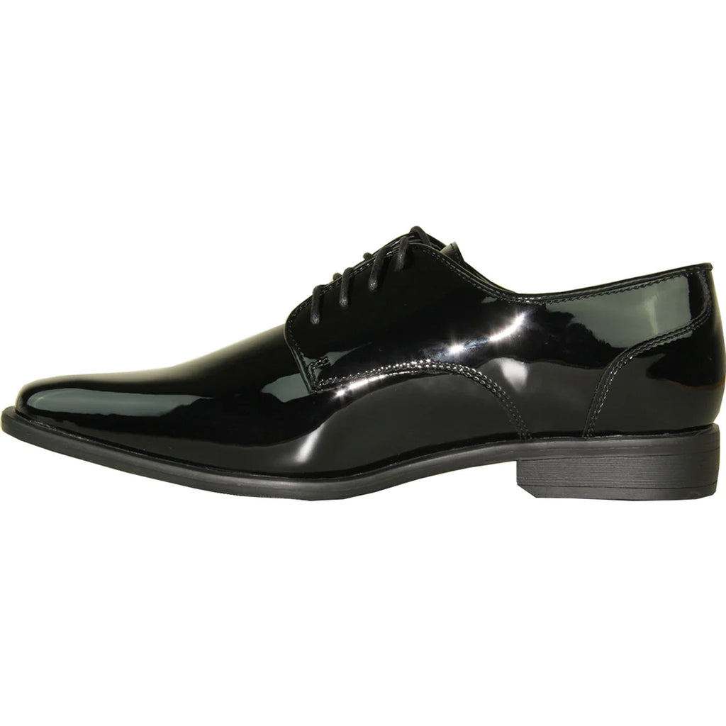 Patent Oxford Tuxedo Shoe Pointy Square Toe Black – Troval