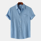 Linen Cotton Blend Shirt Spread Collar Classic Fit – Pier