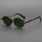 Round Polarized Sunglasses Translucent Arms Vintage Frame – Carro
