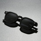 Oversized Chunky Acetate Sunglasses Wide Frame Bold Angles – Garro