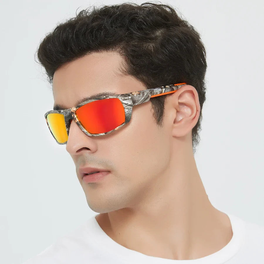 Polarized Camo Sunglasses Mirror Lens Lightweight Frame – Vortan