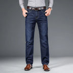 Stretch Cotton Denim Jeans Structured Fit – Mercer