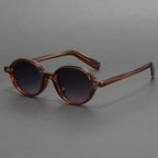 Round Polarized Sunglasses Translucent Arms Vintage Frame – Carro
