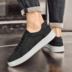 Leather Sneaker Textured Upper Low Profile – Fenro