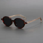 Round Polarized Sunglasses Translucent Arms Vintage Frame – Carro