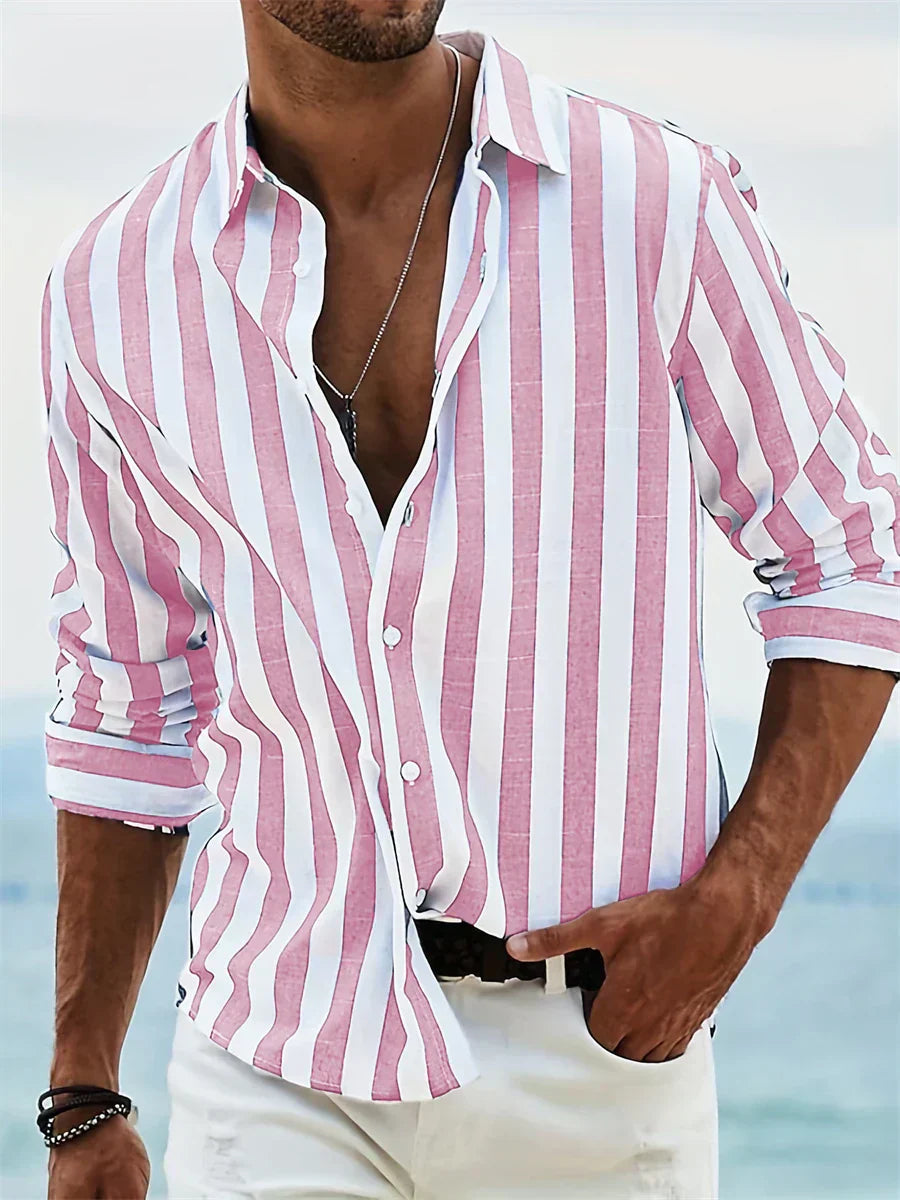 Striped Long Sleeve Button Front Shirt – Stern