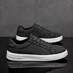Leather Sneaker Textured Upper Low Profile – Fenro