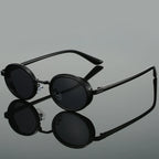 Oval Retro Sunglasses Metal Hinge UV400 Lenses – Zarro