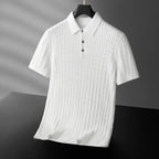 Cotton Polo Textured Knit Tailored Fit – Calvex