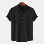 Linen Cotton Blend Shirt Spread Collar Classic Fit – Pier