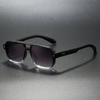 Retro Square Frame Sunglasses Double Bridge UV400 – Varro