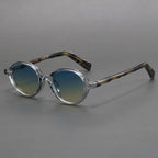 Round Polarized Sunglasses Translucent Arms Vintage Frame – Carro