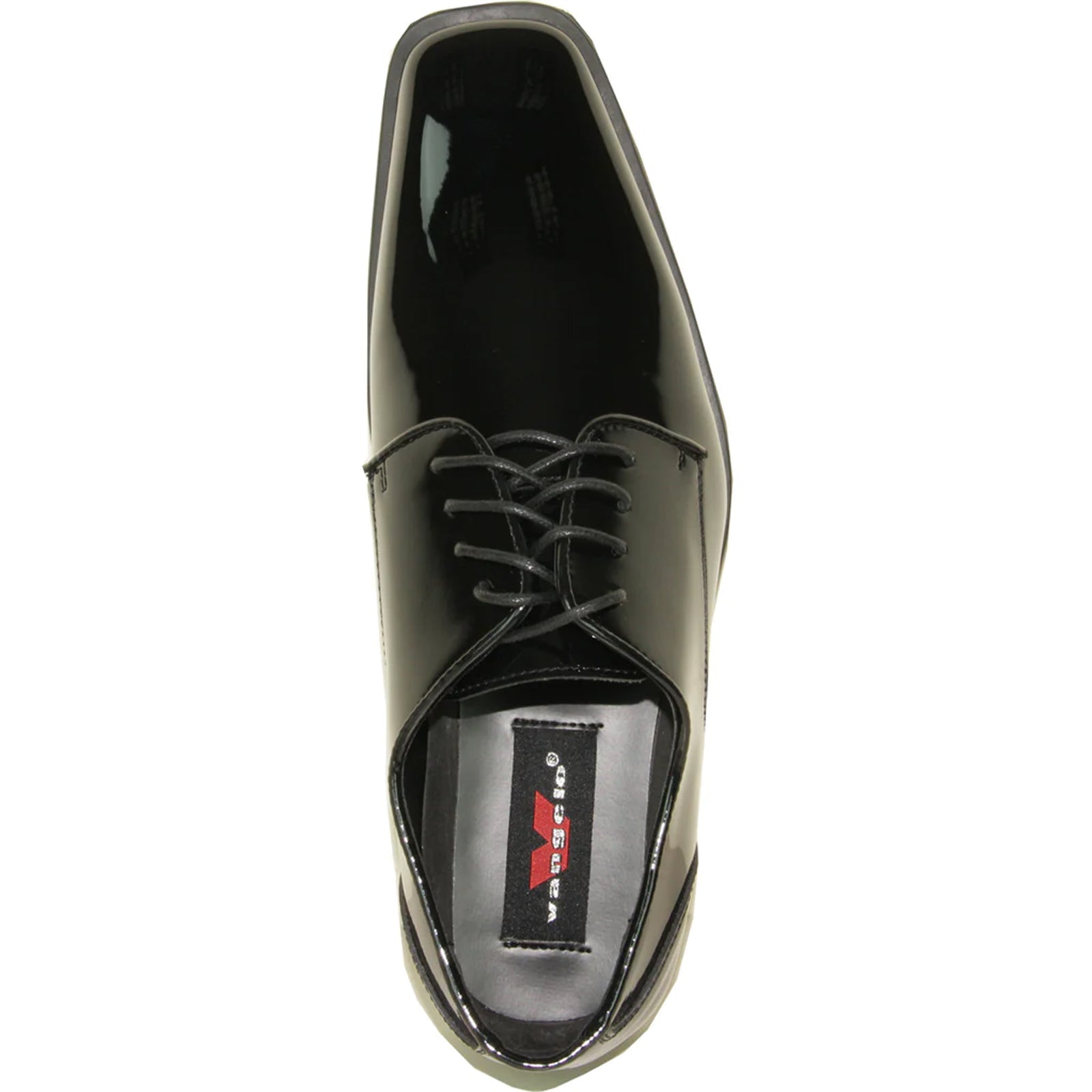 Patent Oxford Tuxedo Shoe Pointy Square Toe Black – Troval