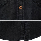 Cotton Denim Shirt Slim Fit Long Sleeve Adaptive – Lorne
