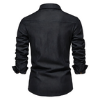 Cotton Denim Shirt Slim Fit Long Sleeve Adaptive – Lorne