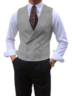 Double Breasted Suit Men Peak Lapel Vest 13 Colors – Harco