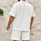 Half-Zip Polo & Shorts Set Cotton Blend Coordinated – Volta