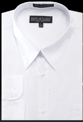 White point collar dress shirt flat lay – TARLANO