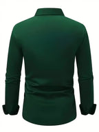 Long Sleeve Dress Shirt Pointed Collar Button Down in Black – Hale