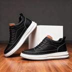Johnson Leather Sneaker Textured Upper Ankle Collar – Falvo