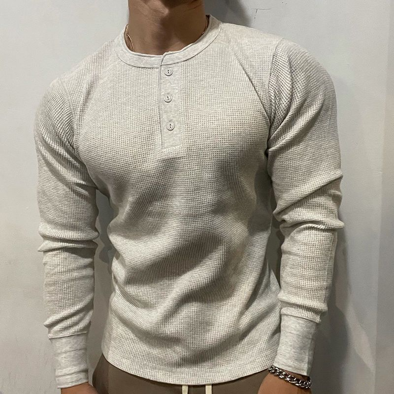 Henley Waffle Knit Heavyweight Slim-Fit Shirt – Malron