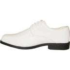 Patent Leather Tuxedo Dress Shoe Square Toe Lace-Up White – Malvo