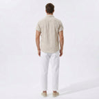 Linen Pants Men Utility Shirt Set 2-Piece Smart Casual – Raxo