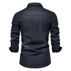 Cotton Denim Shirt Slim Fit Long Sleeve Adaptive – Lorne