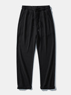 Mens Pant & Striped Knit Polo Set Waffle Drawstring – Vaxo