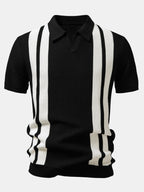 Mens Pant & Striped Knit Polo Set Waffle Drawstring – Vaxo