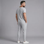 Mens Pant & Polo Waffle Knit 2-Piece Set Straight Leg – Borten