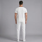 Mens Pant & Polo Waffle Knit 2-Piece Set Straight Leg – Borten