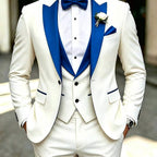 Men's 3-Piece Tuxedo Suit Shawl Collar Blazer Vest Pants – Valsen