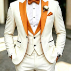 Men's 3-Piece Tuxedo Suit Shawl Collar Blazer Vest Pants – Valsen